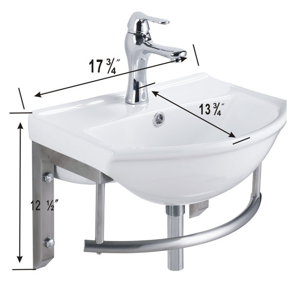 The Renovators Supply Inc. White Vitreous China UShaped Wall Mount